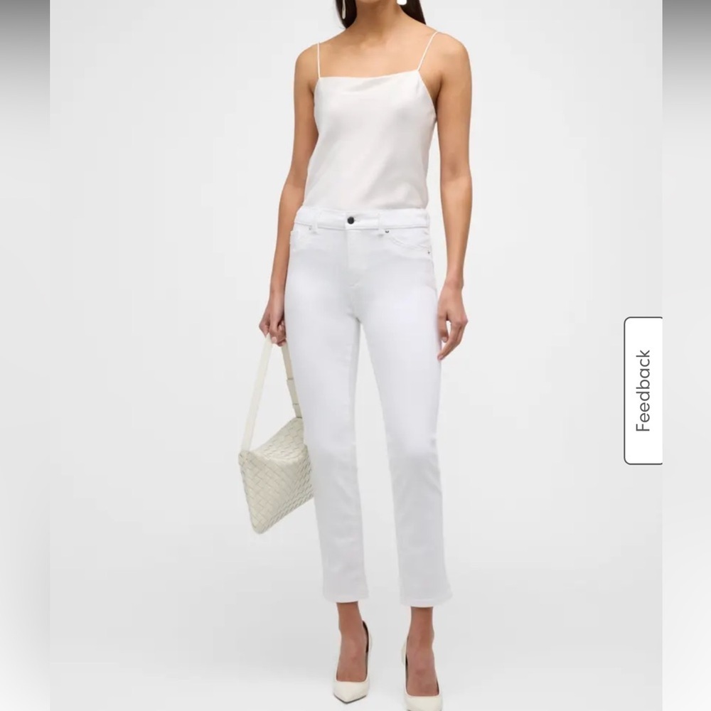 Mara instasculpt straight legged DL1961 white cropped jeans - Picture 11 of 12